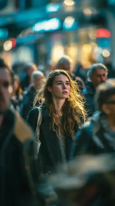 Cinematic Blue Hour Street Portrait