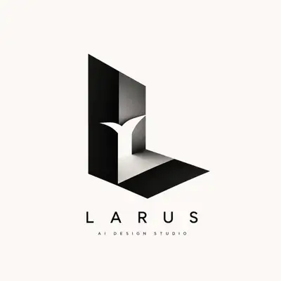 Optical illusion letter-mark logo design template