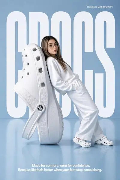 Surrealist Crocs Fashion Poster