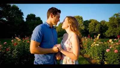 Romantic Park Couple Video Scene