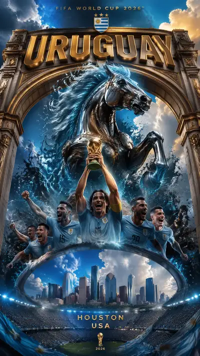 Uruguay World Cup 2026 Epic Cinematic Poster