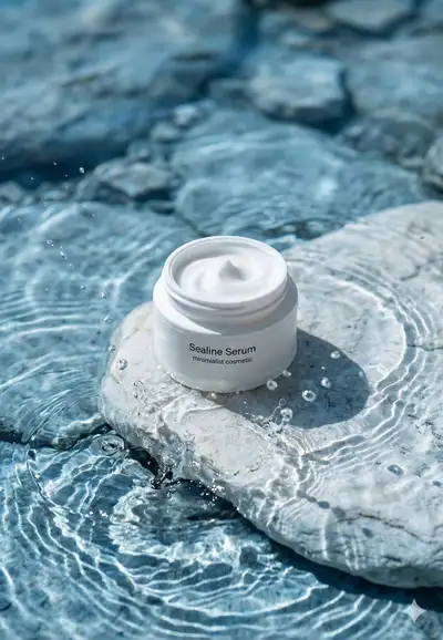 Premium Skincare Product Photography - Luxury Cosmetic Jar Scene