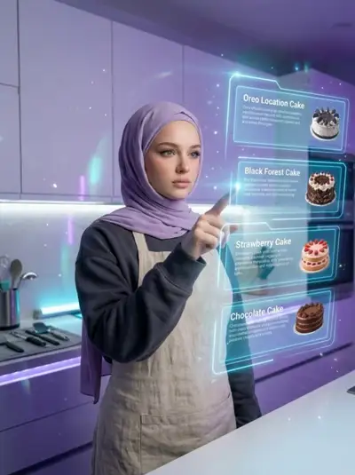 Futuristic Holographic Cake Transformation Video