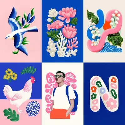 Trendy Art Illustration Prompt