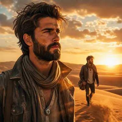 Crie um retrato em colagem cinematográfica ultrarrealista de um jovem hollywoodiano