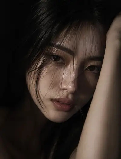 Ultra-Realistic Moody Editorial Beauty Portrait