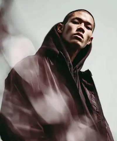 High-Fashion Studio Portrait with Bokeh Motion