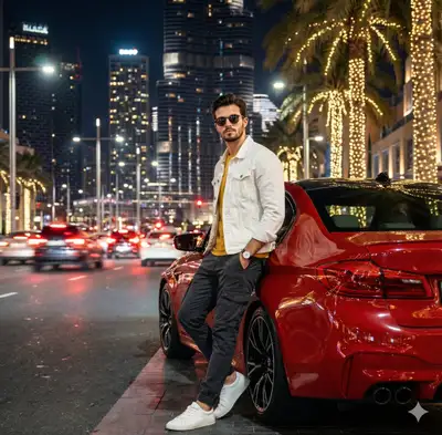 Urban Night Cinematic Portrait Prompt