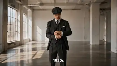 Reel de 100 anos de moda masculina se transformando ao longo de dez décadas