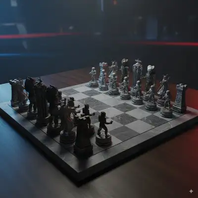 3D Printed Chess Set Inspired by Image