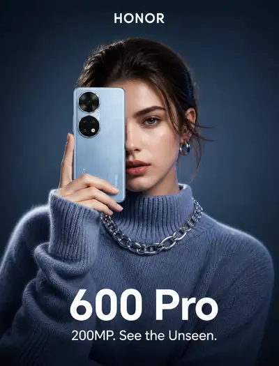 Honor smartphone luxury tech advertisement prompt