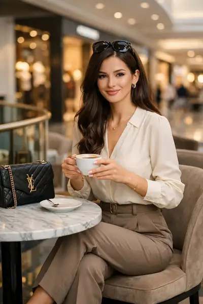 Luxury Mall Cafe Fashion Editorial