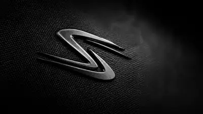 Macro brand logo emblem product shot
