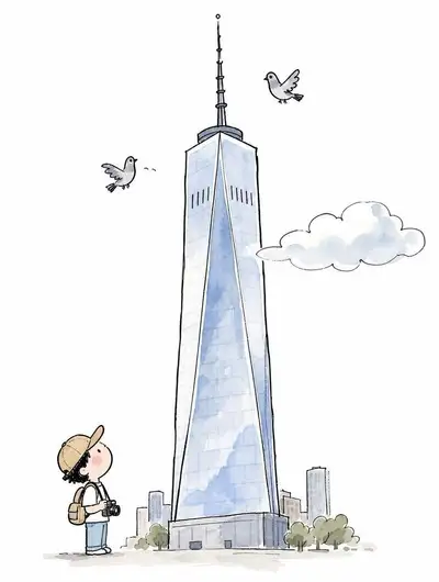 Minimalist Doodle Landmark Illustration