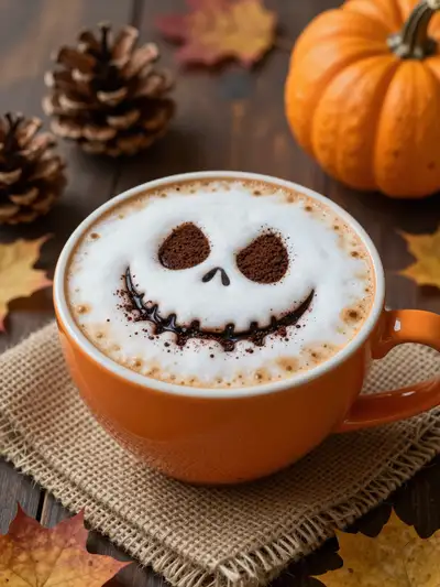 Jack Skellington Latte Art