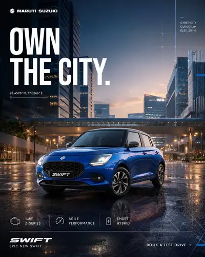 Maruti Suzuki Swift Own the City social media ad campaign