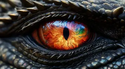 Mystical Dragon Eye Reflections