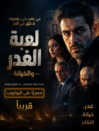 Cinematic Arabic Movie Thumbnail for a Mystery Thriller