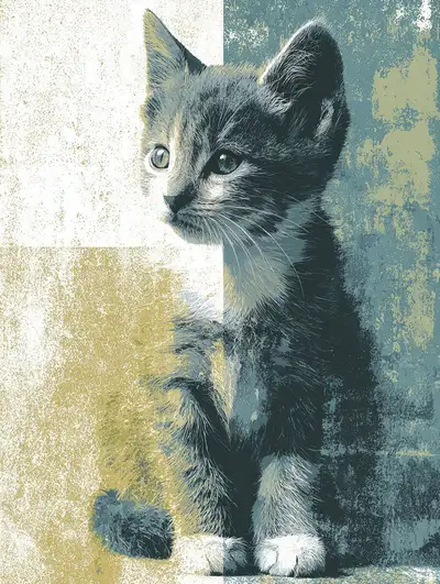 Color Block Print with Stencils