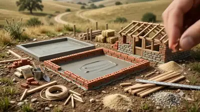 Construction en accéléré d'une maison de ranch et d'une écurie