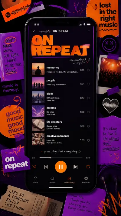 Giant playlist screen memory collage poster