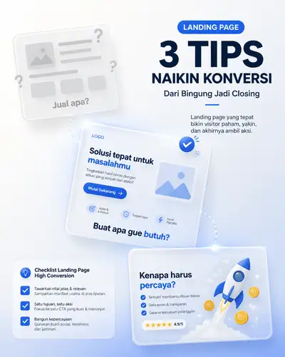 Landing page conversion tips glassmorphism infographic prompt
