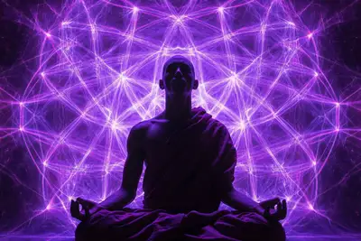 Neon Sacred Geometry Art Prompt