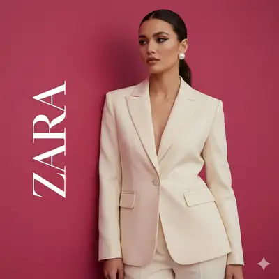Minimalistischer ZARA-Stil-Modeeditorial-Posterprompt