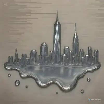 Gallium Liquid Spill Video Prompt