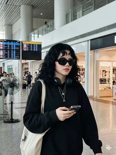 Airport Street-Style Portrait Prompt