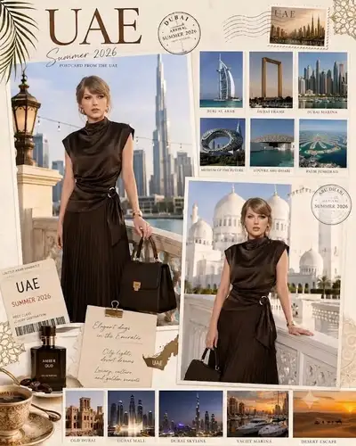 UAE luxury travel scrapbook collage