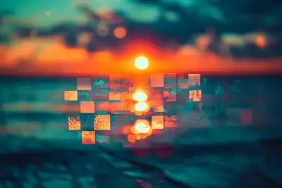Fragmented Light Landscape Prompt