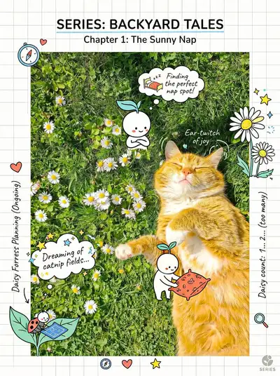 Verspielte Doodle-Overlay-Kompositionsvorlage