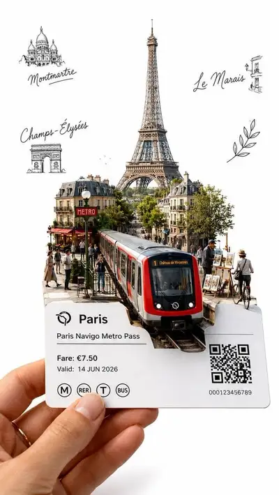 City transit pass portal travel illustration template