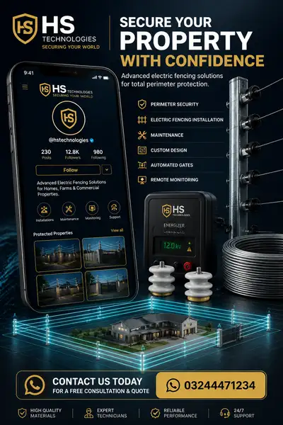 High-Security Electric Fencing Promotional Graphic