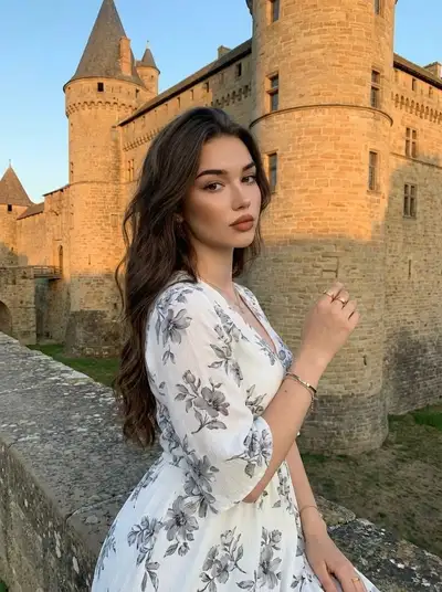 Golden hour portrait at a sandstone fortress