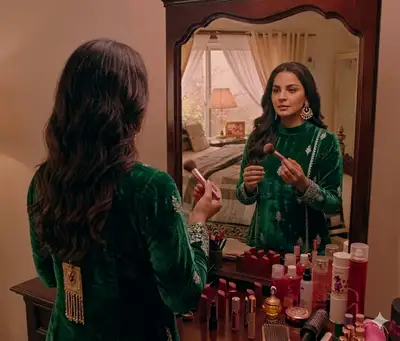 Cinematic Portrait of Woman at Vanity Mirror