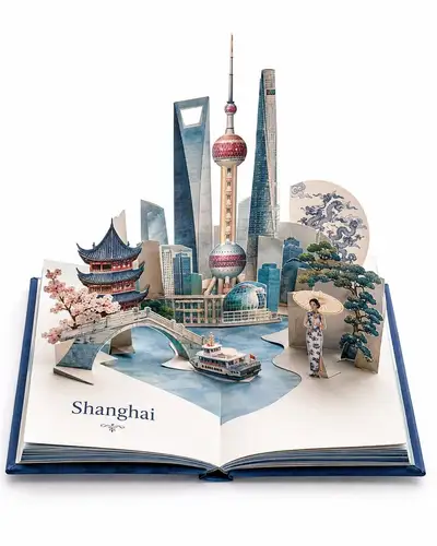Pop-Up Book Travel Destination Artwork