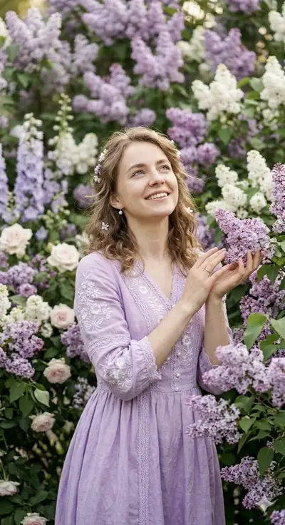 Dreamy Springtime Cottagecore Portrait