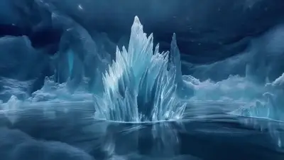 Ethereal Ice Cave 360 Orbit Shot