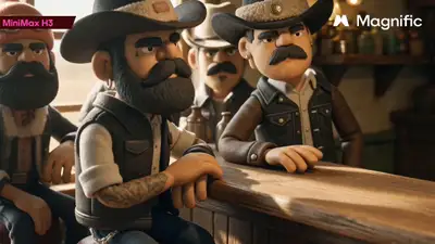 Prompt d'animation de sketch comique de pub
