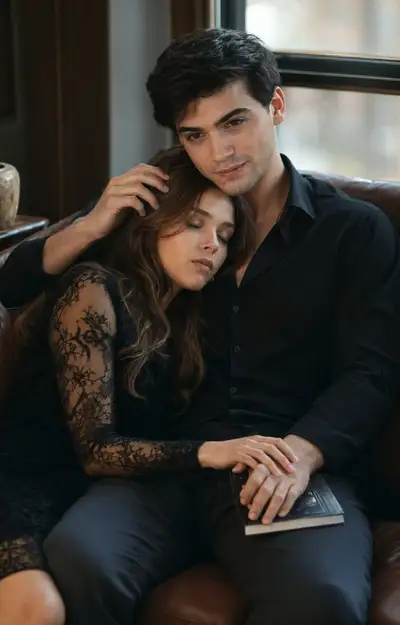 Cinematic Couple Couch Photo Prompt