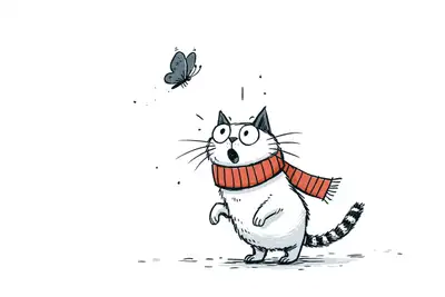 Whimsical hand-drawn character illustration template