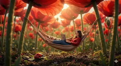 Surreal Macro Fantasy Hammock Scene