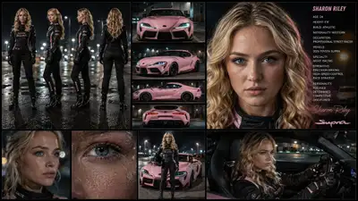 Character Reference Sheet: Female Street Racer