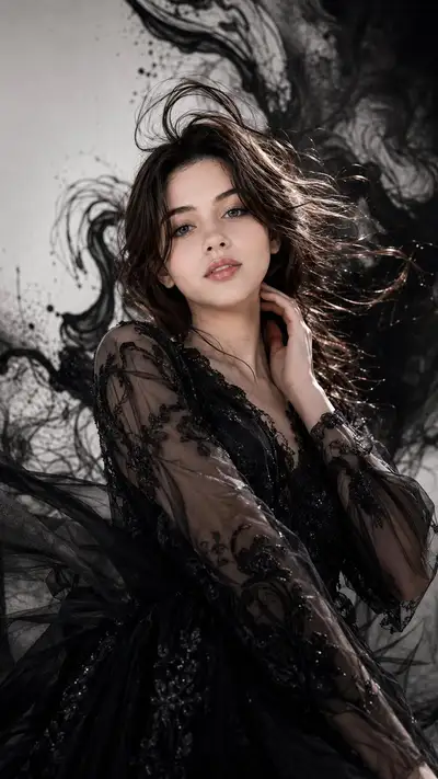 Moody Elegance Fashion Portrait Prompt