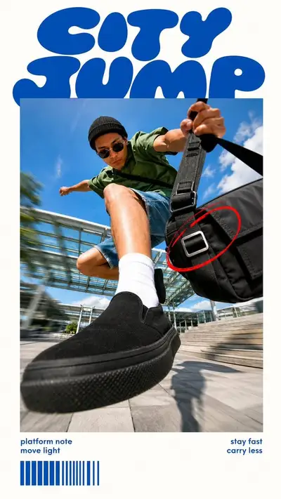 Blaues Blasen-Fisheye-Actionposter-Vorlage