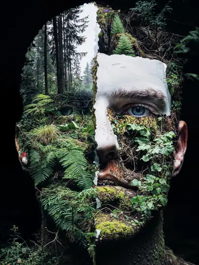 Naturgesichter - Midjourney-Prompt