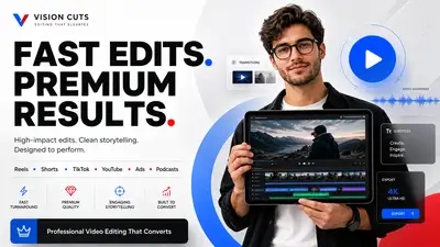 Publicité de service de montage vidéo façon Apple