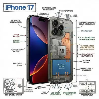 Technical annotation infographic overlay template